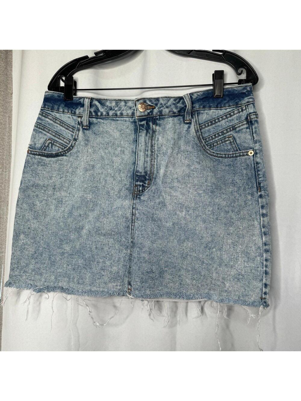 Wild Fable Raw Hem Denim 4 Pocket Mini Skirt